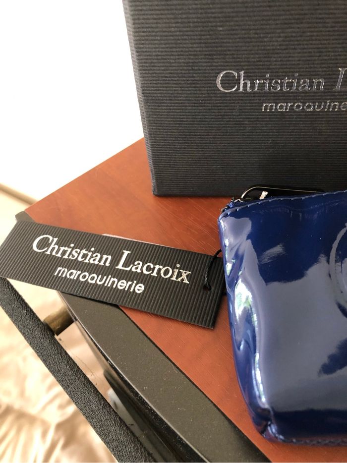 Joli porte monnaie bleu Christian Lacroix - photo numéro 2