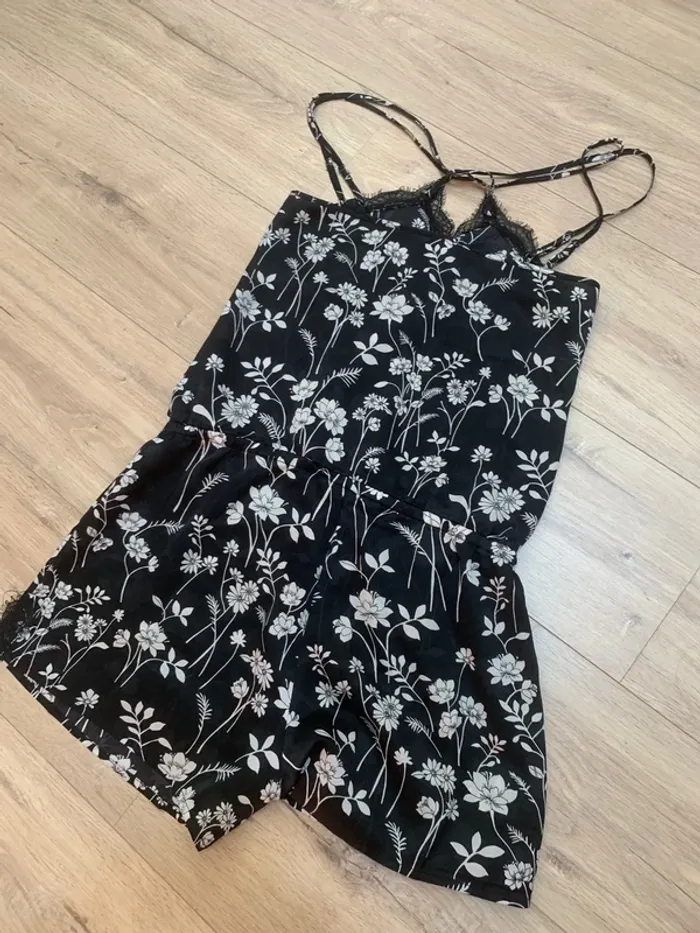 Combi short pyjama noir et blanche Etam - photo numéro 5