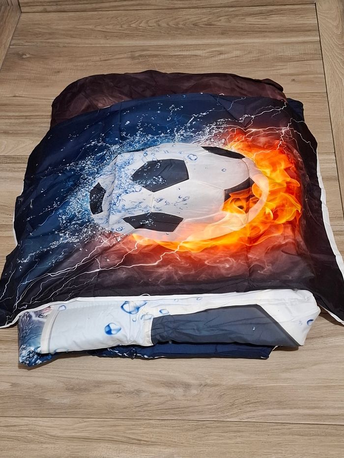 Couette ado enfant couvre lit microfibre football