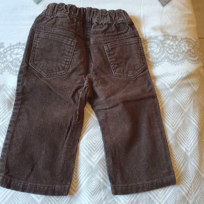 Lot pantalons velours de taille 12mois - photo numéro 3