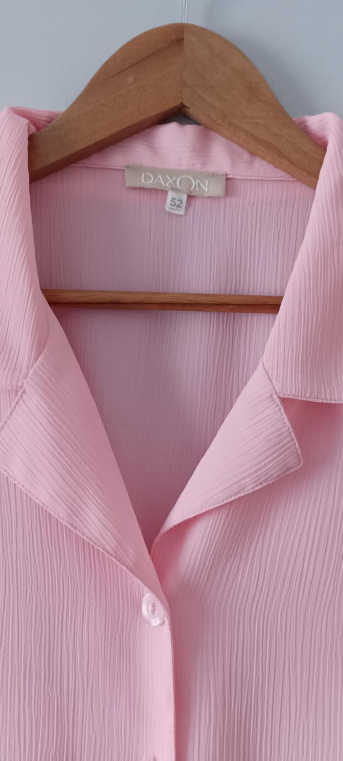 Blouse Chemise rose manches 3/4 "DAXON" Taille 52 - photo numéro 3