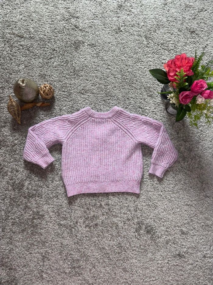 🌺Pull en maille rose lila Taille 4ans/98-107cm🌺 - photo numéro 5