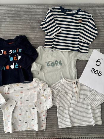 Lot 5 pulls léger - 6 mois