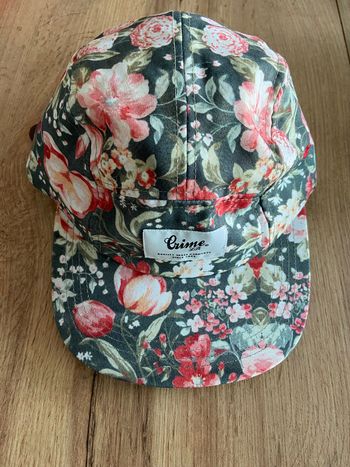 Casquette Crime motif floral style vintage