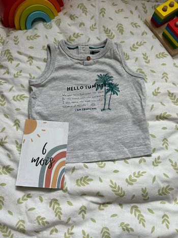 débardeur gris 6 mois kiabi