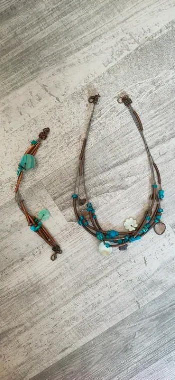 Parure cuivre/bleue