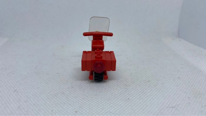 Lego moto ancienne motorcycle Town red + windscreen x81c02 + bb0057 - photo numéro 4