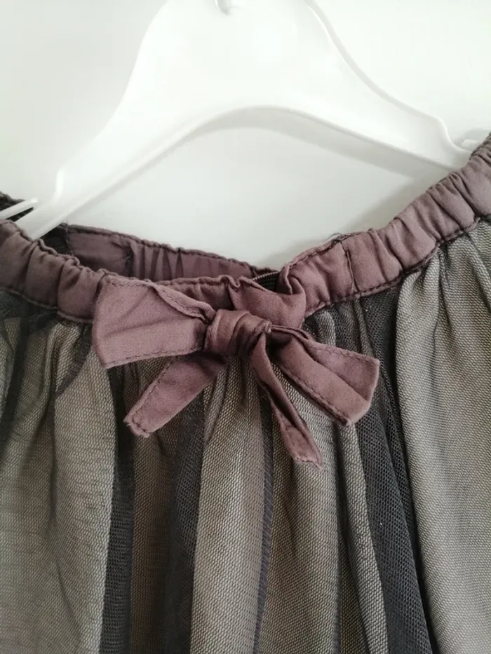 Jupe en tulle tape à l'œil beige marron pailleté - photo numéro 2