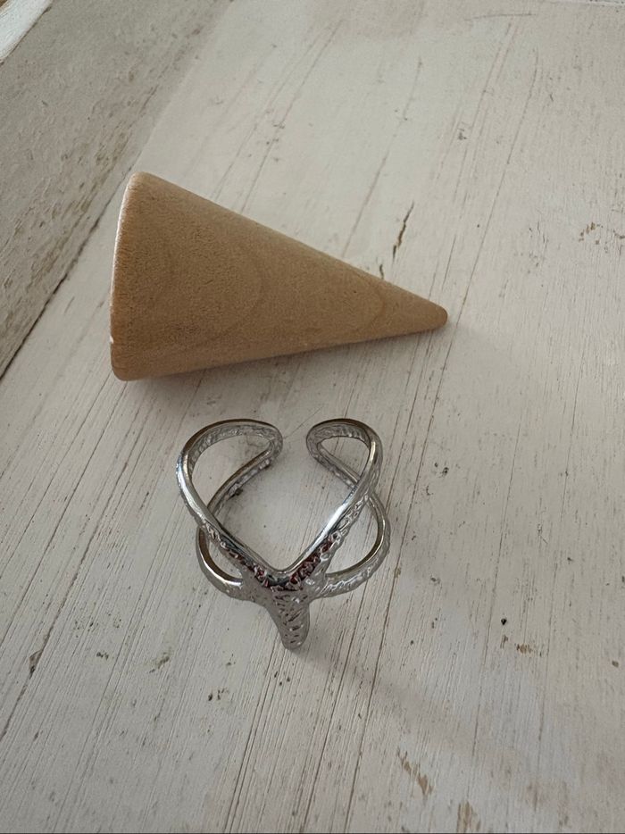 Bague argentée acier inoxydable - photo numéro 3