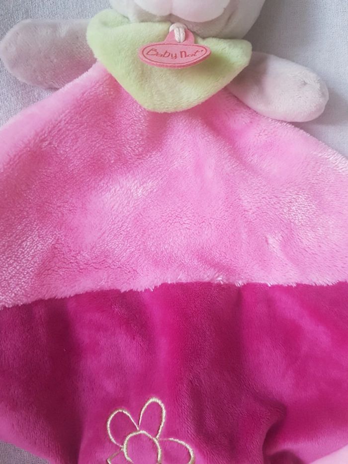 Doudou plat rose  ourson Baby nat - photo numéro 6