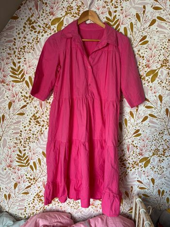 Robe longue rose casual
