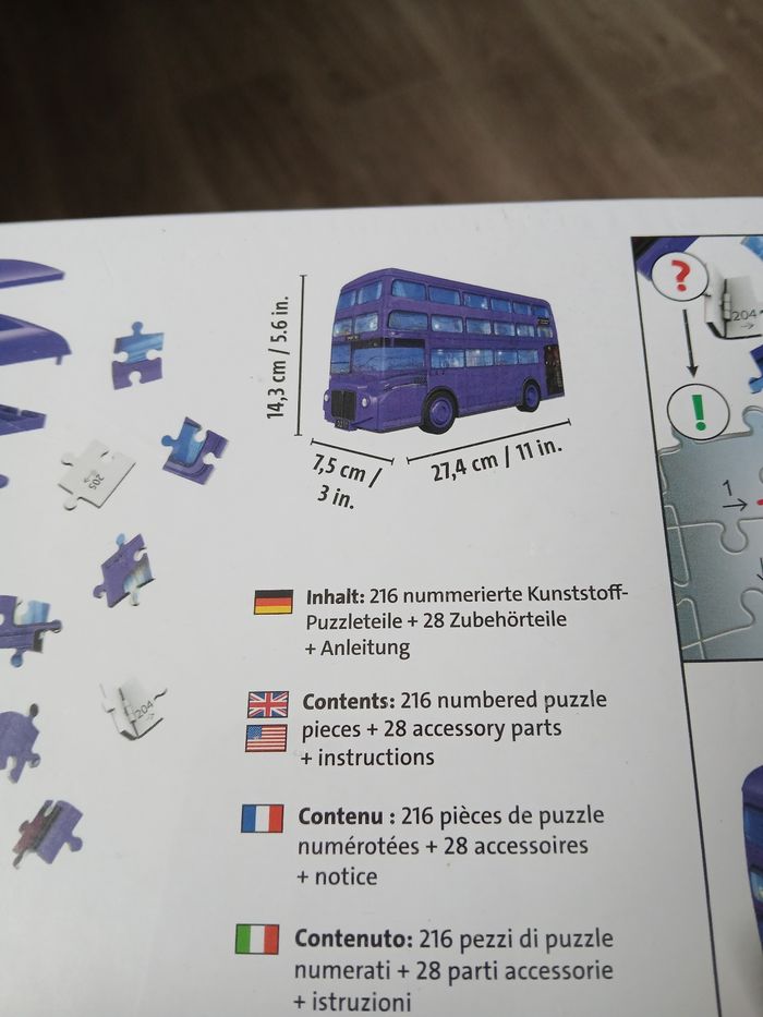Jouet puzzle 3d Harry Potter bus - photo numéro 3