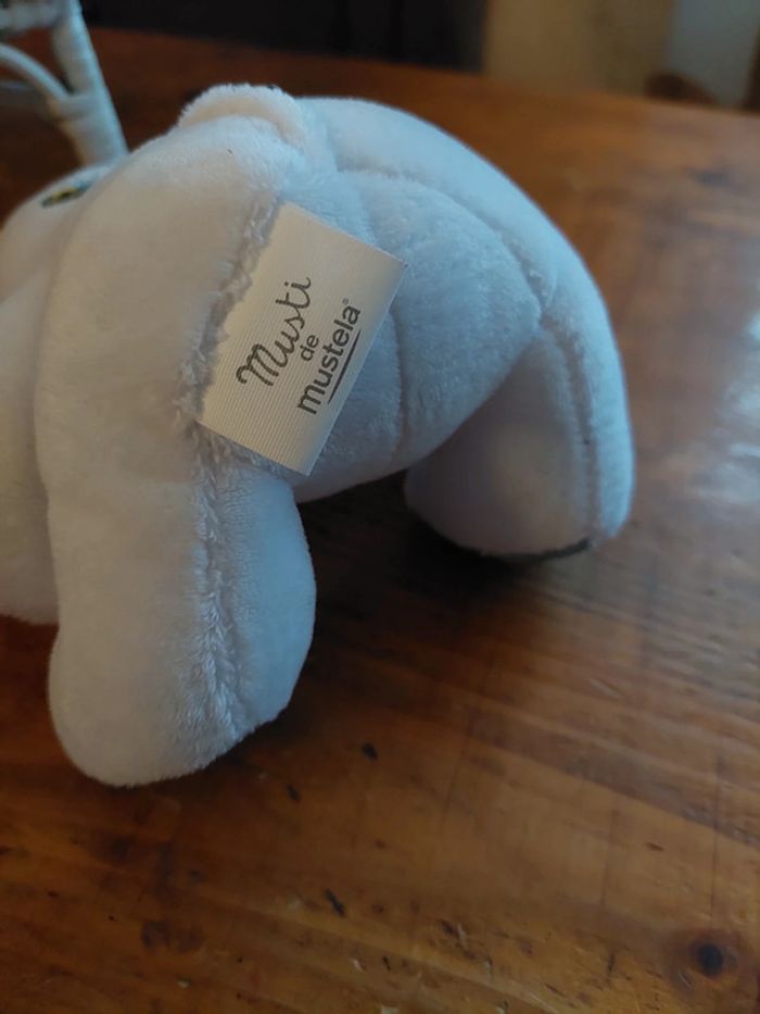 Peluche ours blanc et bandana Musti de Mustela - photo numéro 5