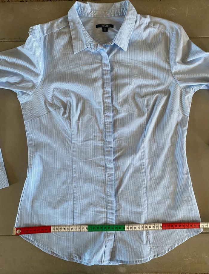 Chemise Kiabi blanche et bleue à rayures taille 40 - photo numéro 13
