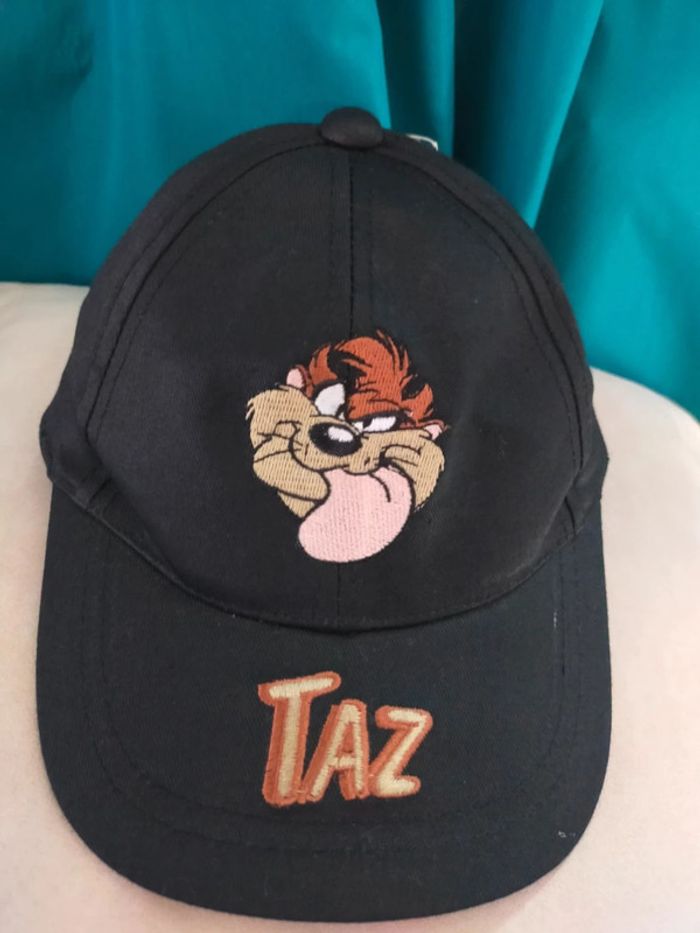 Casquette noire enfant – personnage Taz brodé – taille 51 cm – 100% coton