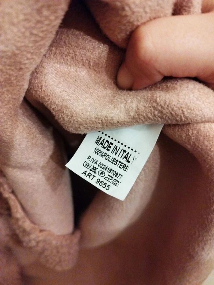 Manteau fausse fourrure rose pâle vintage L/40 - photo numéro 8