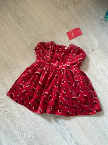 Magnifique robe en velours doux Dpam du pareil au même 12 mois Neuve