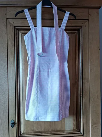 Robe vichy rose et blanc