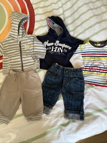 Deux tenues bébé garçon taille 3 mois: graine de kid, orchestra, Kiabi