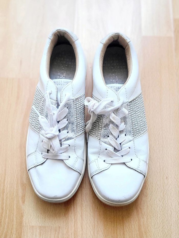 Baskets blanches Skechers avec perles taille 39 - photo numéro 2