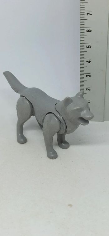 Loup gris gueule ouverte playmobil