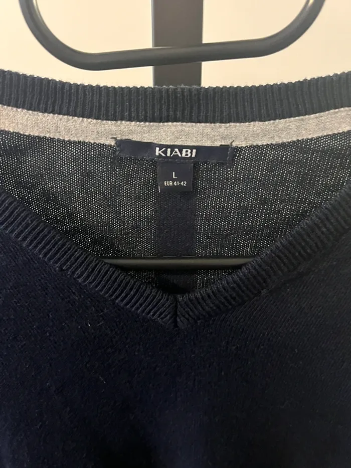 Pull bleu Kiabi Taille L - photo numéro 2