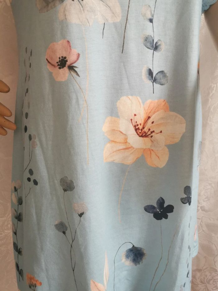 🌺Robe bleu-rose Dentelle. Taille 38. Chic me🌺 - photo numéro 5