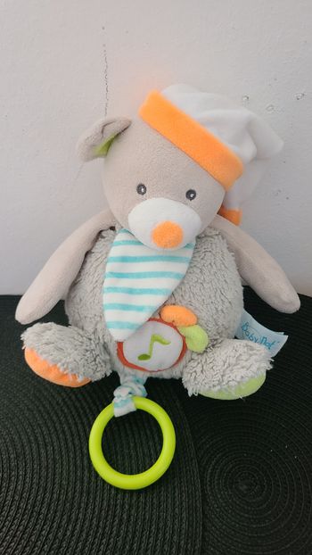 Peluche musicale Oscar ours BABY NAT' Oscar l'ourson