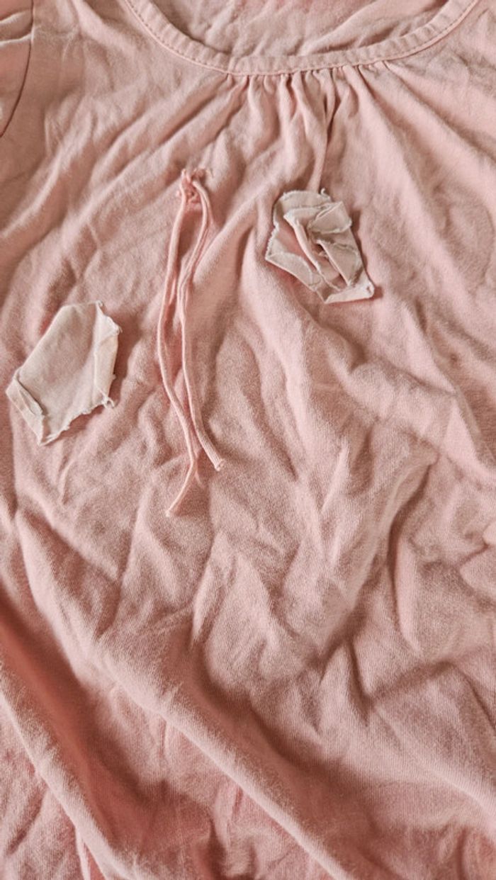 Blouse rose clair sans manche avec déco, Efratis, 6 ans, peu mise - photo numéro 5