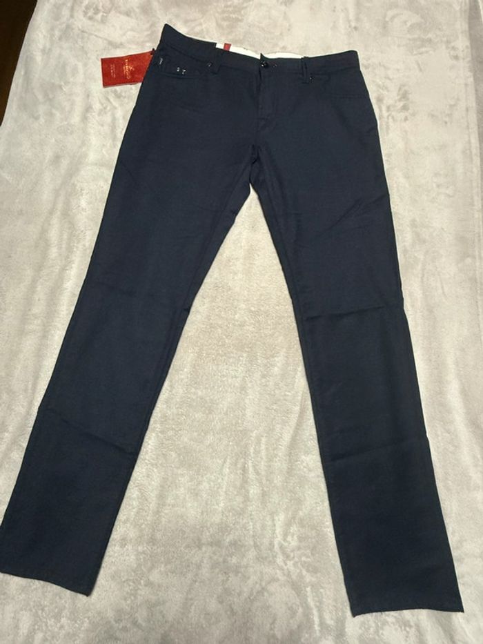 Tramarossa - Jean en laine, coupe droite, Bleu foncé, taille 36 - photo numéro 7