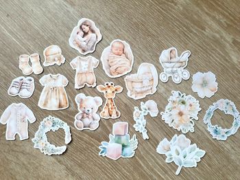 Die cut naissance scrapbooking