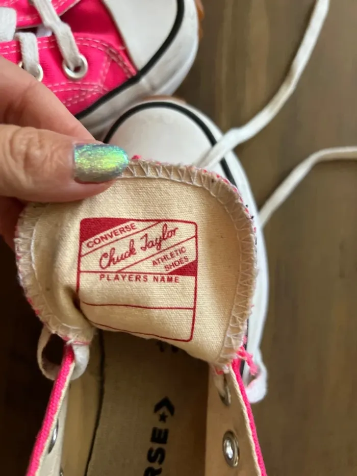 Converse fushia compensées pointure 37 - photo numéro 5