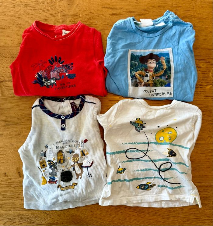 Lot t shirts manches longues 12 mois