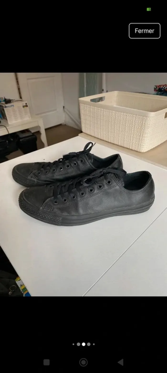 converses noires taille 45 - photo numéro 4