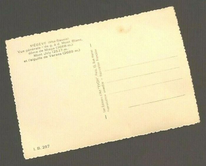 Carte postale ancienne Megève (Haute-Savoie) Vue générale Mont-Blanc dôme de Miage 3688m - photo numéro 2