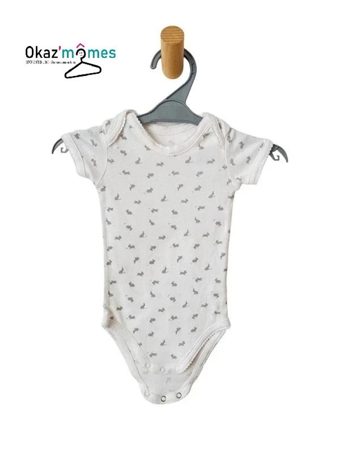 Body manches courtes blanc (lapins) - Bout'chou 6 mois (67cm)