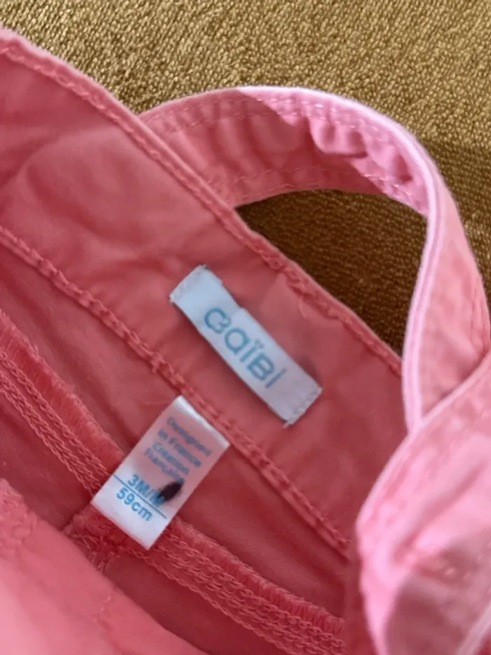 Salopette short bébé fille 3 mois - photo numéro 2