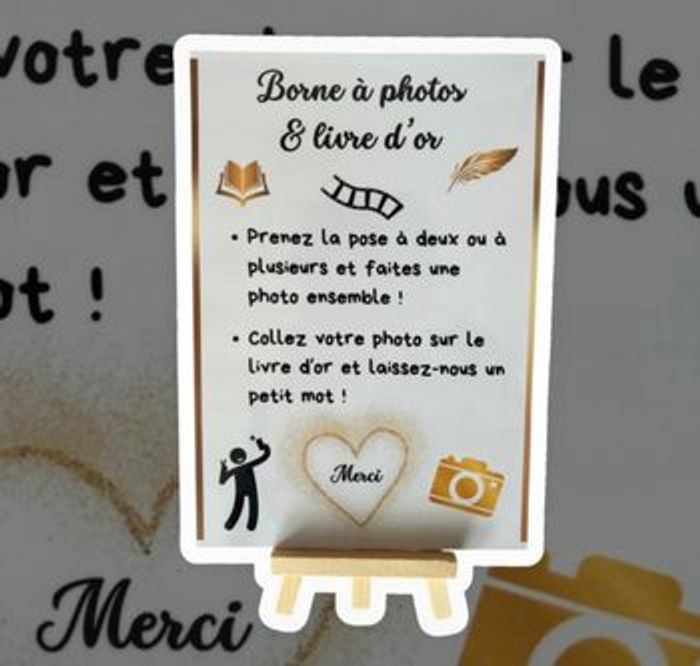 Affiche pour borne à photos et livre d’or