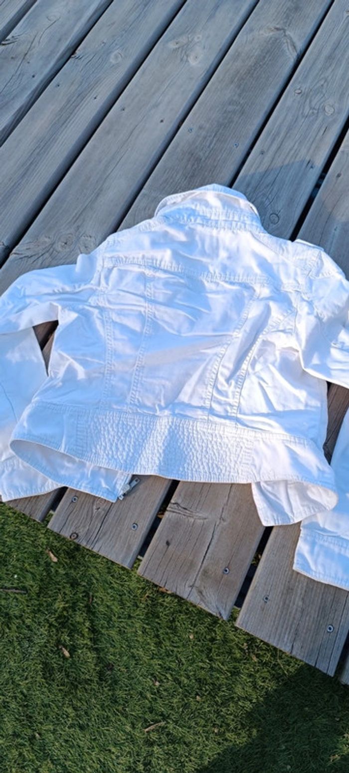 Veste jean blanche s - photo numéro 8