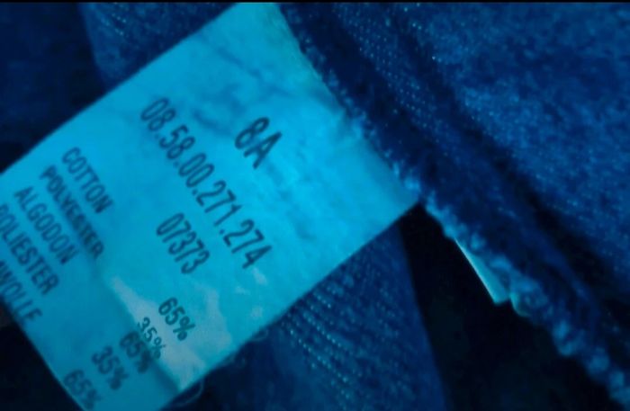 Veste en jean 8ans style vintage avec broderie au dos - photo numéro 7