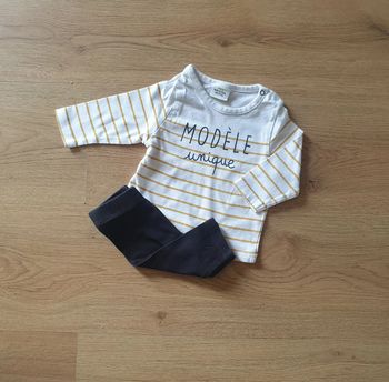 🩷 Tee-shirt ML legging 3 mois Tape à l'œil/Kiabi #emyfleury_3moisfille