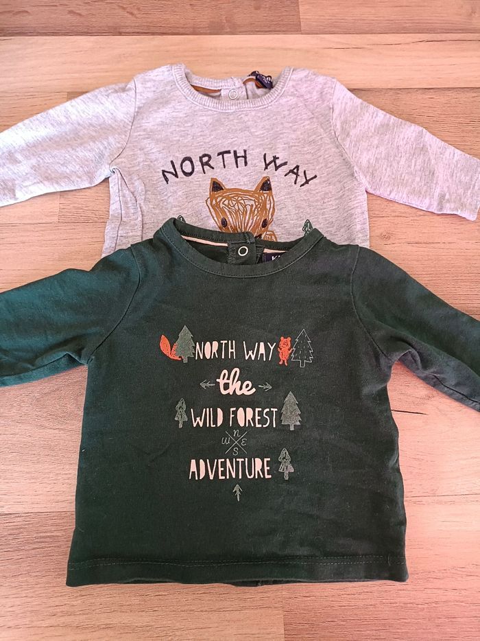 Lot t-shirt manche longues 1 mois - photo numéro 2