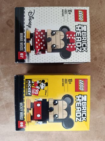 Neuf - Brickheadz Lego Disney - 41624 - Mickey Mouse - 41625 - Minnie Mouse