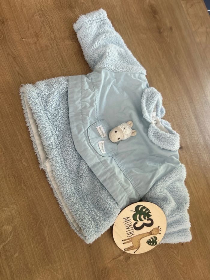 Pull col Claudine moumoute bleu ciel