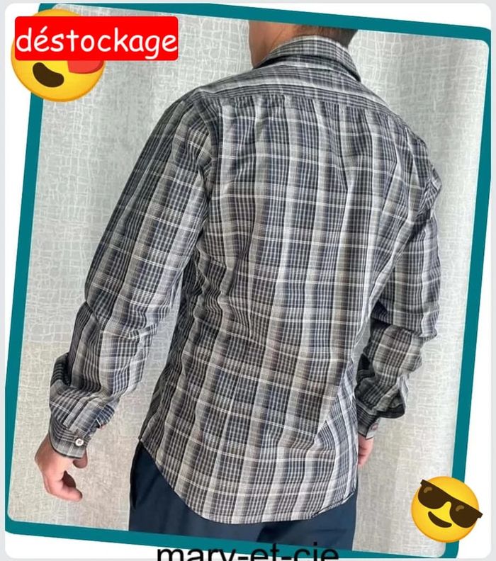 Chemise homme manches longues carnet de vol, taille M 100 % coton - photo numéro 3