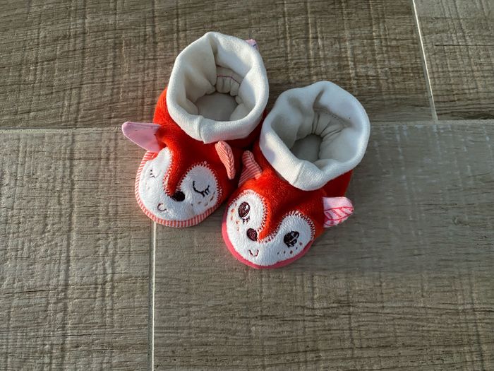 Chaussons bébé Alice  rouge/blanc Lilliputiens - photo numéro 2