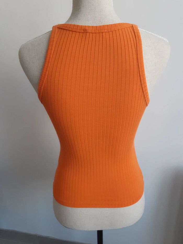 Débardeur côtelé orange Cache Cache T34 - photo numéro 4