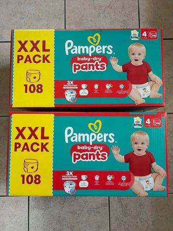 216 couches culotte taille 4 xxl pack Pampers baby dry Pants