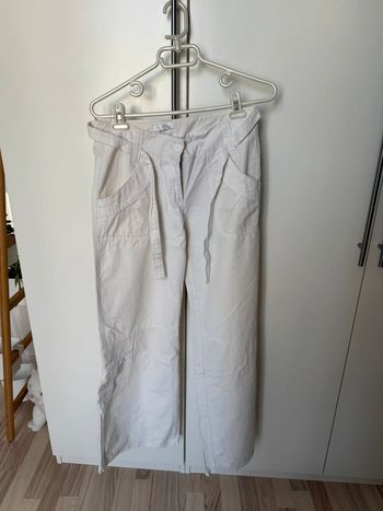 Pantalon blanc bas évasé