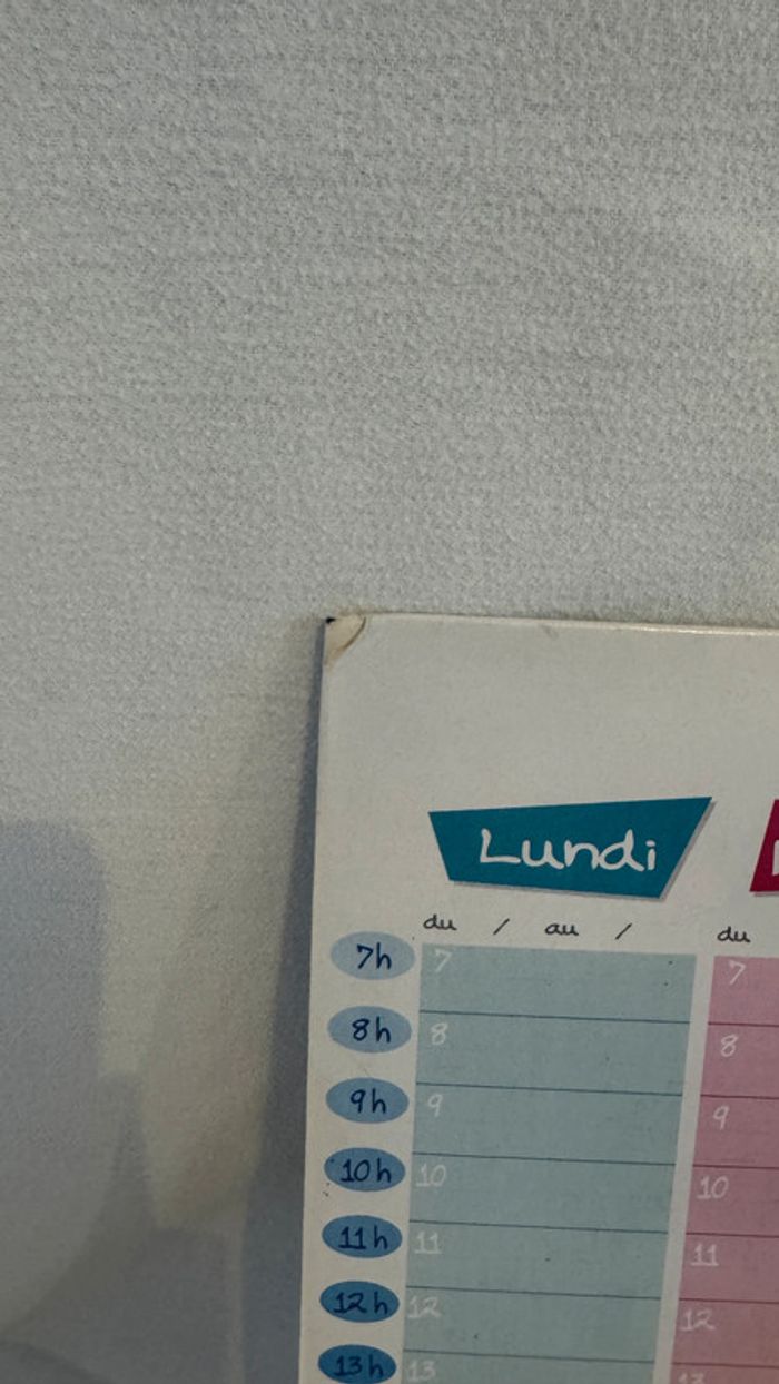 Emplois du temps effaçable et tableau blanc - photo numéro 6